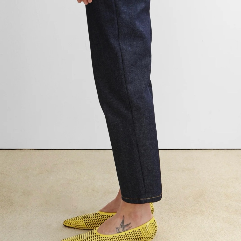 Rachel Comey Clemmie Kitten S-Punch Yellow Perforated Heels - Picture 8 of 10